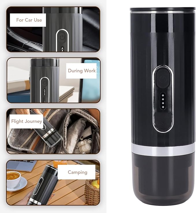Portable Coffee Machine Cordless Self Heating Coffee Maker Travel Coffee Maker for Travel Camping Hiking