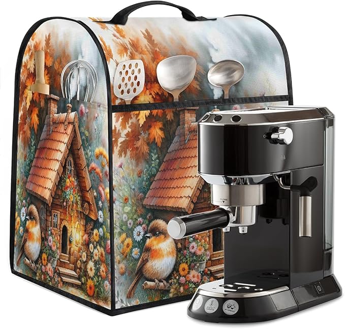 cfpolar Kitchen Aid Mixer Cover Compatible with 6-8 Quarts Autumn Bird Castle Stand Mixer Cover Kitchen Aid Mixers Accessories Appliance Organizer Bag Dust Covers with Zipper Pocket