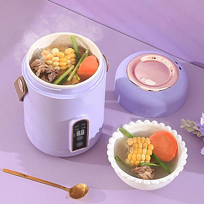 Mini Rice Cooker Safe Electric Stewpot Insulated Portable for Home for Office