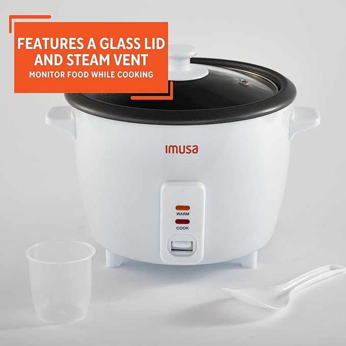IMUSA 10cup Electric Ceramic Rice Cooker White
