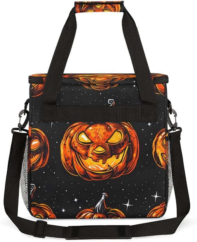 Cartoon Pumpkin Coffee Maker Carrying Bag Retro Pumpkin Travel Storage Bag Compatible with K-Mini or K-Mini Plus Single Serve Coffee Brewer Carrying Case with Multiple Pockets &amp Shoulder Strap