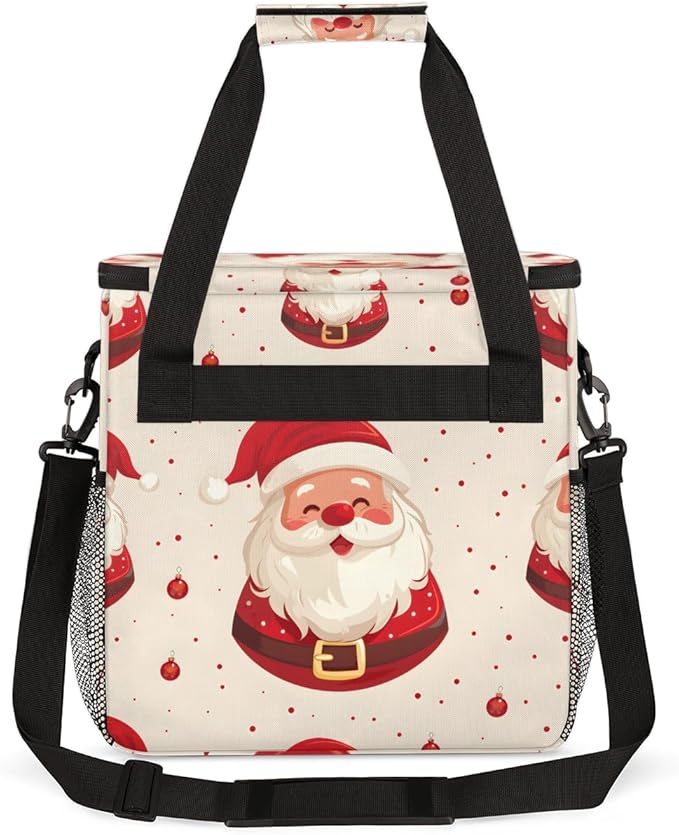 Mystical Santa Claus Coffee Maker Carrying Bag Colorful Santa Claus Travel Storage Bag Compatible with K-Mini or K-Mini Plus Single Serve Coffee Brewer Carrying Case with Pockets &amp Shoulder Stra