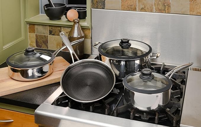 Black Cube Quick Release Cookware 7 Piece Set Assorted Sizes
