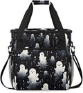 Abstract Halloween Ghosts Coffee Maker Carrying Bag Travel Storage Bag Compatible with K-Mini or K-Mini Plus Single Serve Coffee Brewer Carrying Case with Multiple Pockets &amp Shoulder Strap