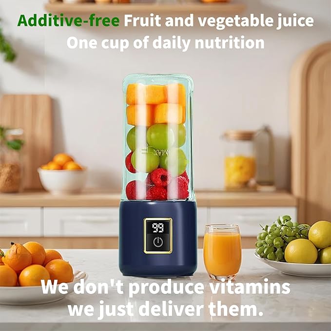 Portable Blender Mini Blendersmall blender for smoothies 12 Blades Perfect for Blending Small Convenient Multifunctional with Digital Touch Screen Suitable for Family Travel