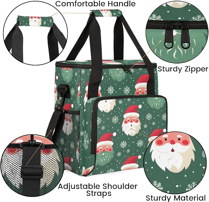 Magical Santa Claus Coffee Maker Carrying Bag Portable Travel Storage Tote Bag Compatible with K-Mini or K-Mini Plus Single Serve Coffee Brewer Carrying Case with Multiple Pockets &amp Shoulder Str