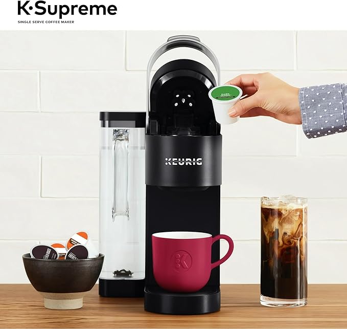 Keeurig KSupreme Single Serve KCup Pod Coffee Maker with MultiStream Technology Strong Brew and Over Ice 66 oz Dual‑Position Reservoir