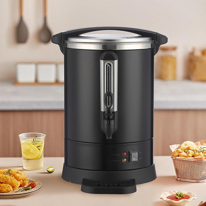 120 Cups Coffee Urn&ampHot Beverage Dispenser 18 L/4.8 Gal Double Wall Commerical Coffee Maker Large Capacity Hot Coffee Dispenser for Buffet Catering Wedding Gathering Stainless Steel Hot Water U