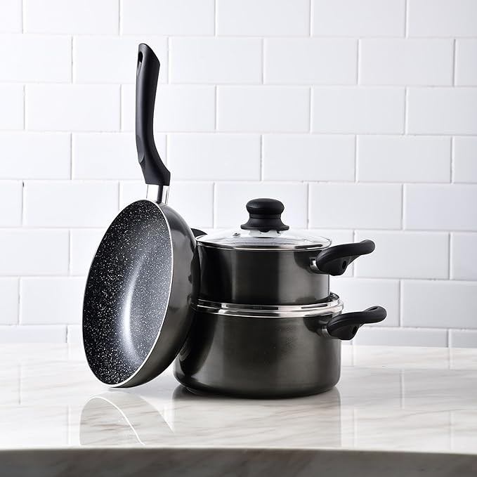 5pc Pressed Aluminium Cookware Set + Set of Pans Ø16Ø20Ø24 Pressed Aluminium San Ignacio