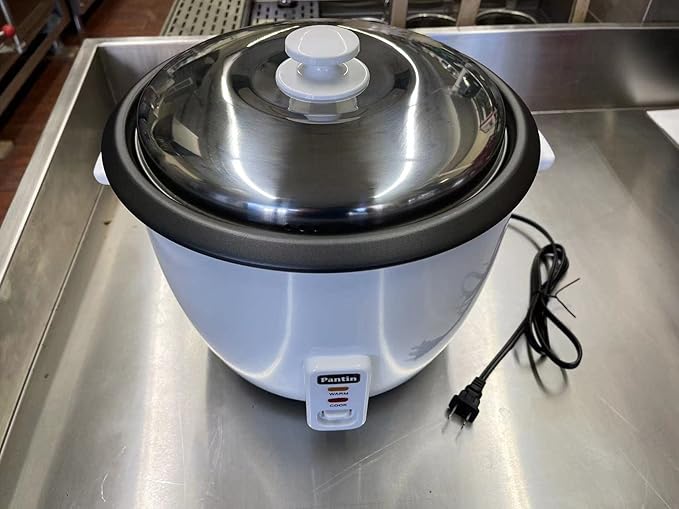 Pantin Commercial Electric Rice Cooker – 16 Cups Raw / 32 Cups Cooked Capacity w/Measuring Cup &amp Scoop – High-Efficiency Large Rice Cooker Commercial Rice Cooker for Restaurants Hotels and Cateri