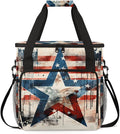 Star-burst 4th of July Coffee Maker Carrying Bag Travel Storage Bag Compatible with K-Mini or K-Mini Plus Single Serve Coffee Brewer Carrying Case with Multiple Pockets &amp Shoulder Strap