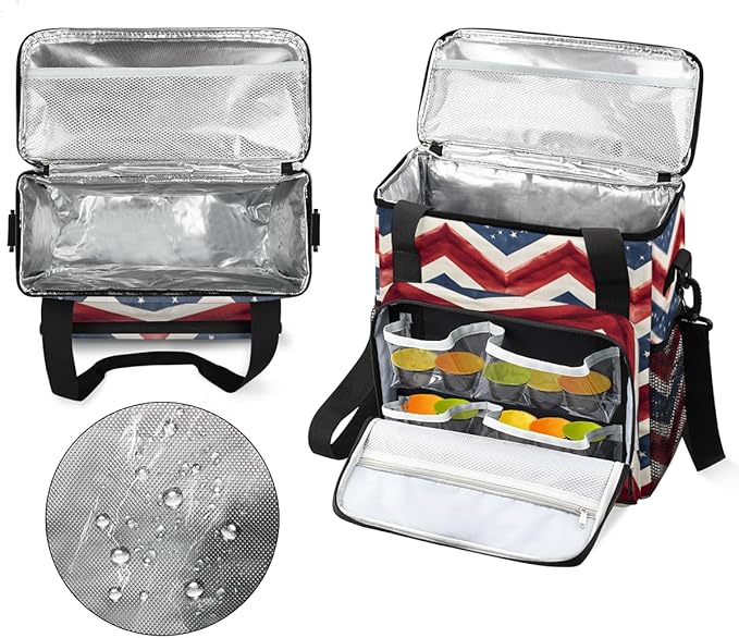 Star-Blasted Sky 4th of July Coffee Maker Carrying Bag Travel Storage Bag Compatible with K-Mini or K-Mini Plus Single Serve Coffee Brewer Carrying Case with Multiple Pockets &amp Shoulder Strap
