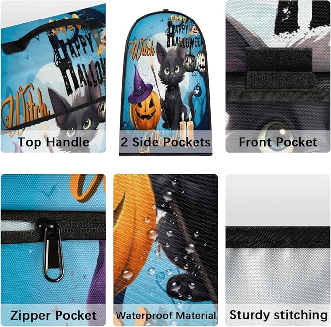 cfpolar Kitchen Aid Mixer Cover Compatible with 6-8 Quarts Halloween Pumpkin Cute Cat Stand Mixer Cover Kitchen Aid Mixers Accessories Appliance Organizer Bag Dust Covers with Zipper Pocket