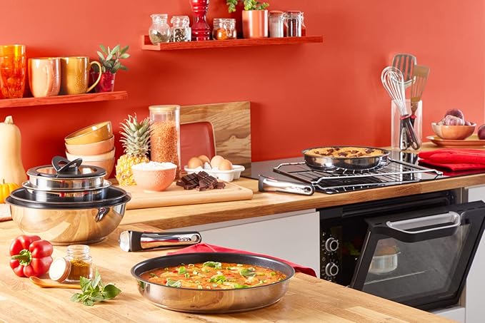 TEFAL Ingenio Set of 3 Saucepans 16/20 cm + Removable Handle Stackable Stainless Steel Induction Versatility Space Saving Preference L9739302 Silver
