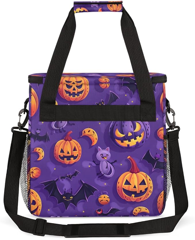 Magical Pumpkin Coffee Maker Carrying Bag Cute Pumpkin Travel Storage Bag Compatible with K-Mini or K-Mini Plus Single Serve Coffee Brewer Carrying Case with Multiple Pockets &amp Shoulder Strap