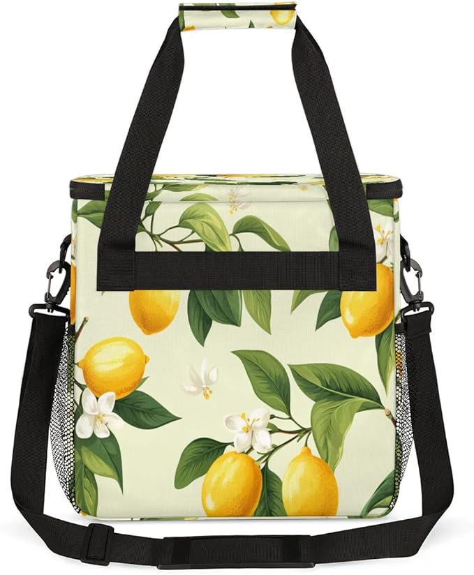 Tropical Lemon Leaves Coffee Maker Carrying Bag for Keurig K-Mini or K-Mini Plus Storage Portable Coffee Maker Travel Bag