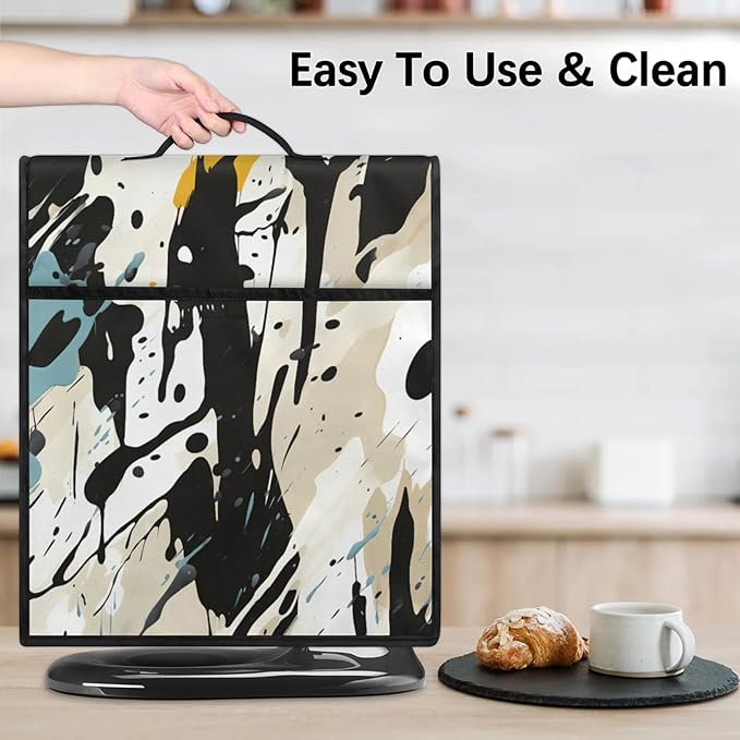 cfpolar Kitchen Aid Mixer Cover Compatible with 6-8 Quarts Abstract Ink Painting Stand Mixer Cover Kitchen Aid Mixers Accessories Appliance Organizer Bag Dust Covers with Zipper Pocket