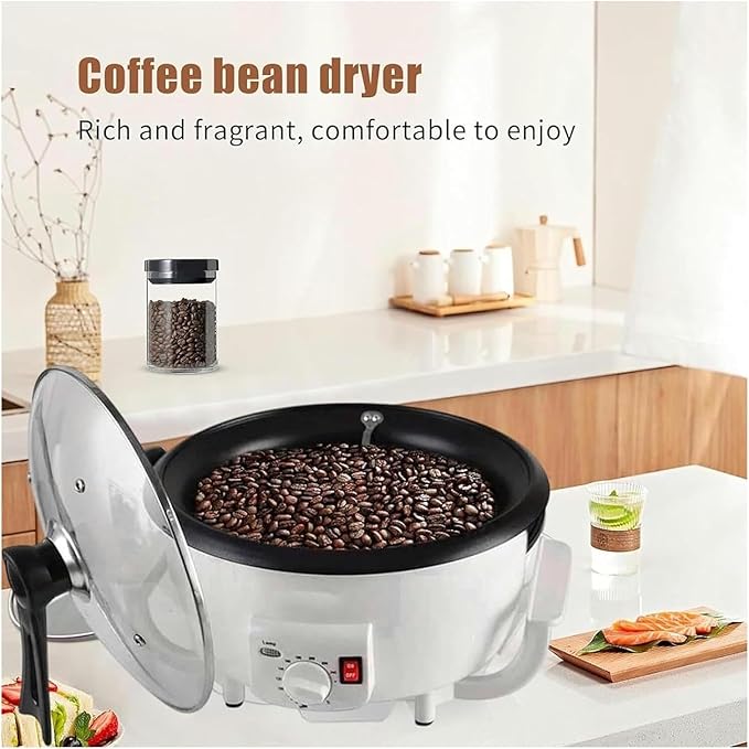 Coffee Bean Roaster Coffee Roaster Machine Coffee Bean Roaster Non-Stick Pan Temperature Control Popcorn Peanut Nut Maker