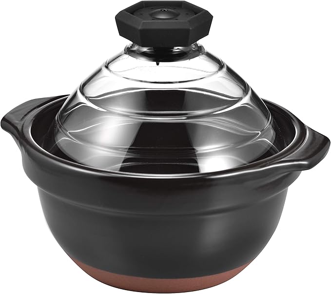 Hario Gohan Gama Glass Lid Ceramic Rice Cooker 3-Cup