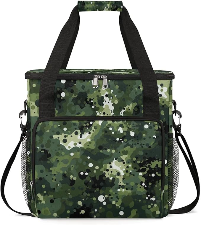 Camouflage Geometric Abstract Coffee Maker Travel Bag for K-Mini or K-Mini Plus Single Serve Coffee Brewer Portable Storage Tote Case for Tarvel