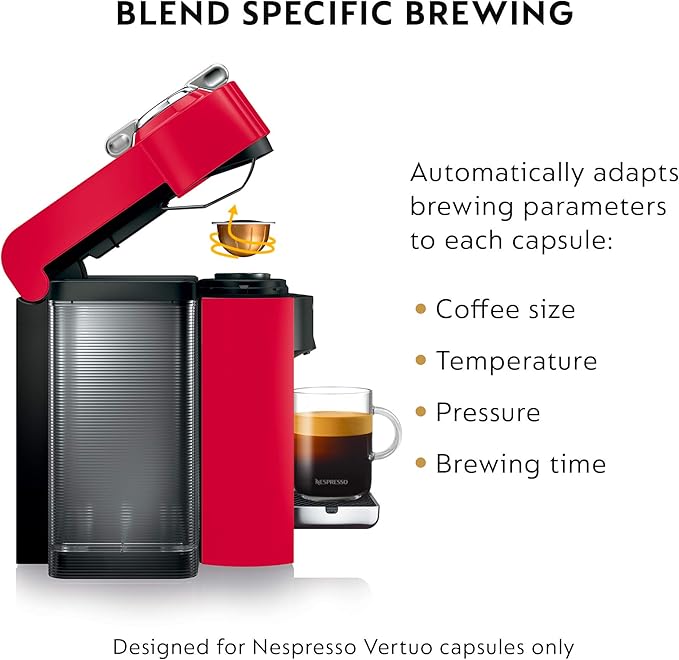 Nespresso Vertuo Coffee and Espresso Machine Bundle by De'Longhi Aeroccino Milk Frother