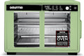 Gourmia French Door Air Fryer Oven - 37 Qt Large Capacity Convection Toaster Oven FryForce 360° Digital Display 12 Cooking Presets Dehydrate Fits 13” Pizza Dishwasher-Safe Green