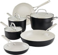 KitchenAid Hard Anodized Ceramic Nonstick Cookware Pots and Pans Set 9 Piece - Matte Black