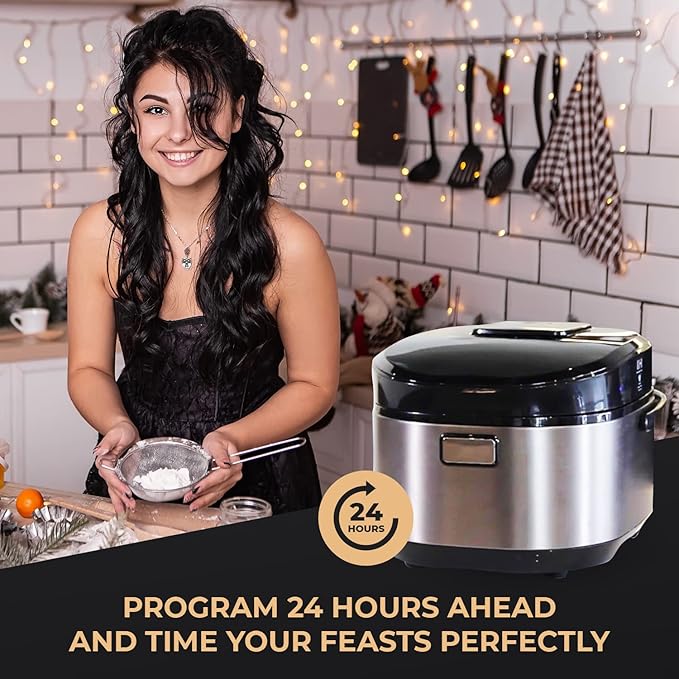 Buffalo Titanium Grey IH SMART COOKER Rice Cooker and Warmer 1.8L 10 cups of rice Non-Coating inner pot Efficient Multiple function Induction Heating (10 cups)