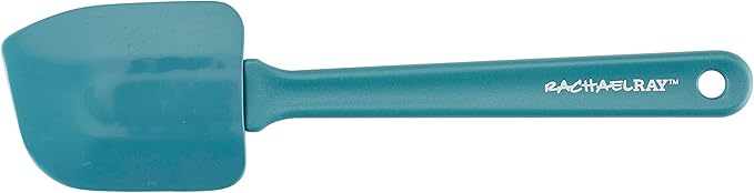 Rachael Ray Cucina Hard Anodized Nonstick Cookware Pots and Pans Set 12 Piece Gray &amp Cucina Nylon Nonstick Utensils/Fish Turner Spatula Solid and Slotted Spoons 4 Piece Agave Blue