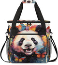 Panda Butterfly Coffee Maker Carrying Bag Portable Travel Storage Tote Bag Compatible with K-Mini or K-Mini Plus Single Serve Coffee Brewer Carrying Case with Multiple Pockets &amp Shoulder Strap