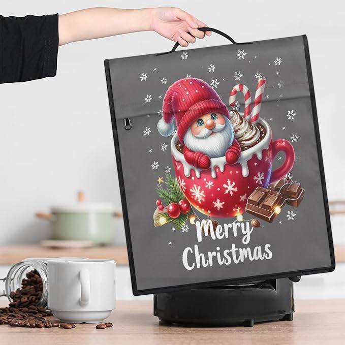 cfpolar Kitchen Aid Mixer Cover Compatible with 6-8 Quarts Christmas Dwarf Candy Cane Stand Mixer Cover Kitchen Aid Mixers Accessories Appliance Organizer Bag Dust Covers with Zipper Pocket