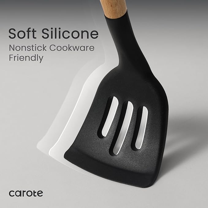 Non stick cookware set + Silicone cooking utensils