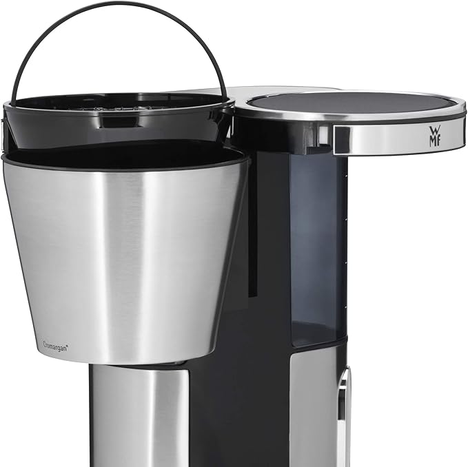 WMF Lumero Filter Coffee Machine Electric Coffee Pot with Glass Carafe Filter Coffee 10 Cups Timer Function Heating Plate Removable Water Tank Auto Shut-Off 1000W
