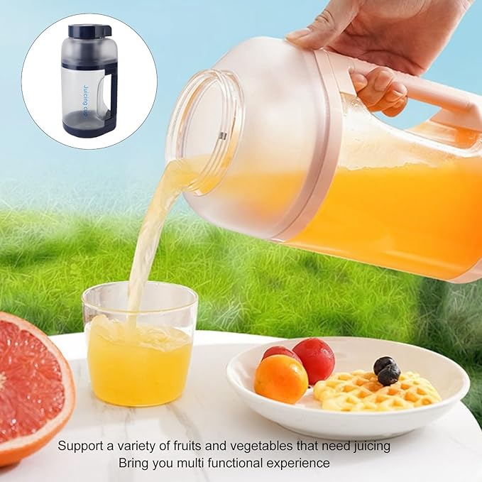 Portable Blender 1500ml USB Rechargeable Portable Smoothie Blender Small Personal Blender Smoothie Blender with Travel Lid and Straw(Blue)