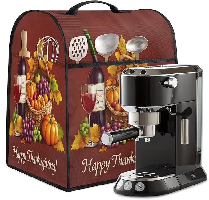 cfpolar Kitchen Aid Mixer Cover Compatible with 6-8 Quarts Thanksgiving Grape Wine Pumpkin Stand Mixer Cover Kitchen Aid Mixers Accessories Appliance Organizer Bag Dust Covers with Zipper Pocket