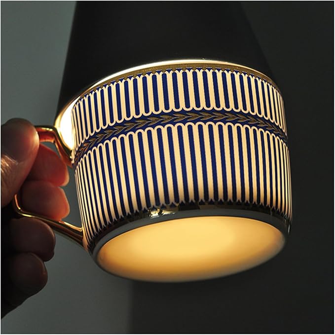 European Style Dinnerware Set Service for 6 Bone China Dinnerware Sets Unbreakable Porcelain Dinner Sets Coffee Cup and Saucer Tableware Set Steak Dinner Plates Dish Set Lan Yaojin-07