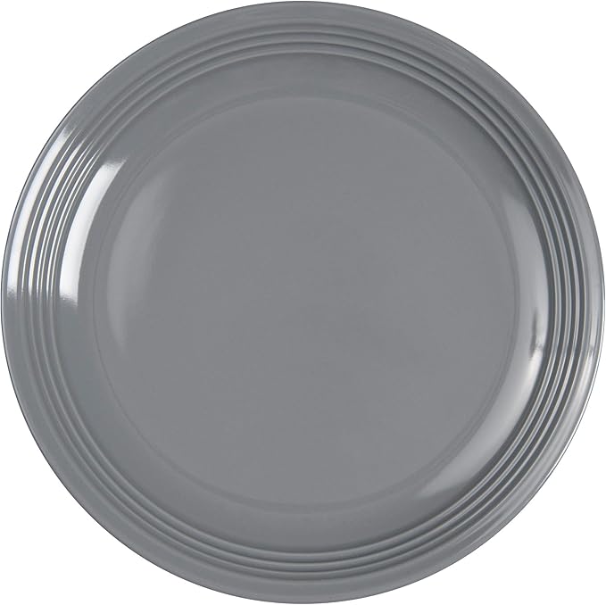 Stoneware Dinnerware Set. Dishes for 4. Plates and Bowls Set. Microwave Safe. Platos de Cocina. Kitchen Plates. Gray Dish
