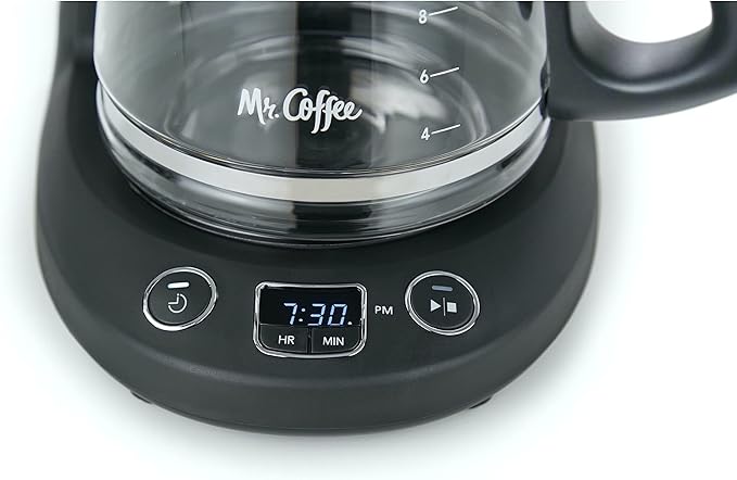 MR. COFFEE 12-Cup Programmable Coffeemaker Brew Now or Later Black