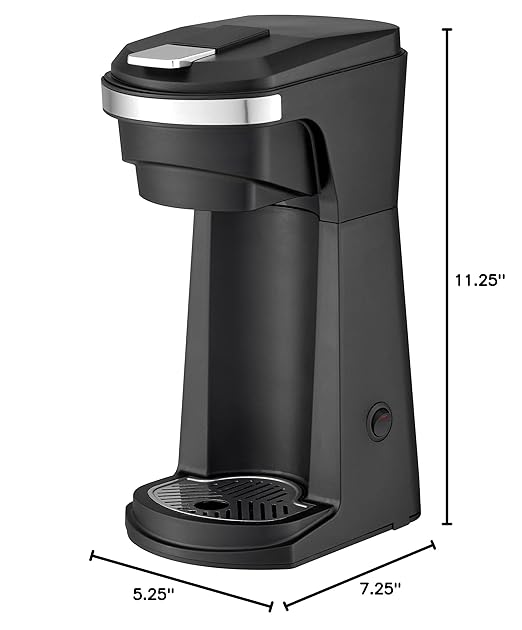 Newhouse Single Serve Coffee Maker compatible with K-cups Water Reservoir Versatile Ground Coffee &amp K-Cup Compatibility Adjustable Tray for Travel Mugs