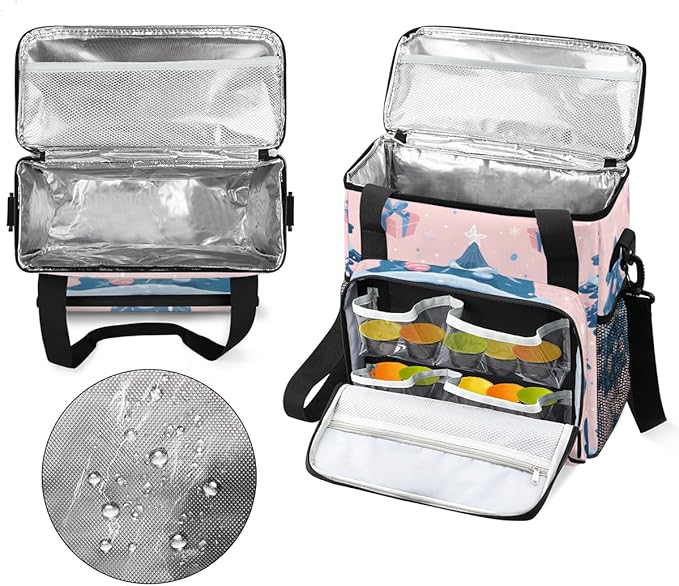 Cute Tree Coffee Maker Carrying Bag Christmas Gift Travel Storage Bag Compatible with K-Mini or K-Mini Plus Single Serve Coffee Brewer Carrying Case with Multiple Pockets &amp Shoulder Strap