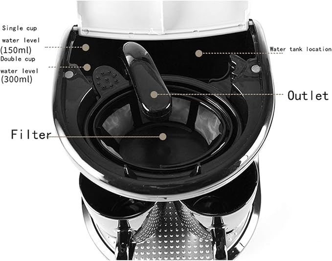 Fully Automatic Coffee Machine for Home and Office - Portable Espresso Maker with Filter Function (110V)(220v)