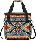 Geometry Aztec Coffee Maker Carrying Bag Retro Pattern Travel Storage Bag Compatible with K-Mini or K-Mini Plus Single Serve Coffee Brewer Carrying Case with Multiple Pockets &amp Shoulder Strap