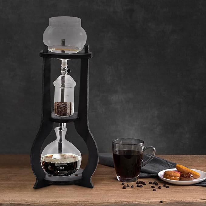 Iced Coffee Cold Brew Drip Tower Coffee Maker Wooden 6-8 cupGrey