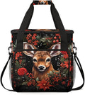 Flowers Giraffe Coffee Maker Carrying Bag Gorgeous Giraffe Travel Storage Bag Compatible with K-Mini or K-Mini Plus Single Serve Coffee Brewer Carrying Case with Multiple Pockets &amp Shoulder Stra