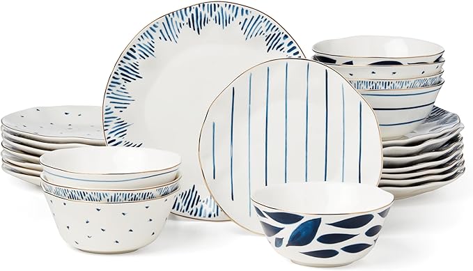 Lenox 895680 Blue Bay 24-Piece Dinnerware Set Service For 8
