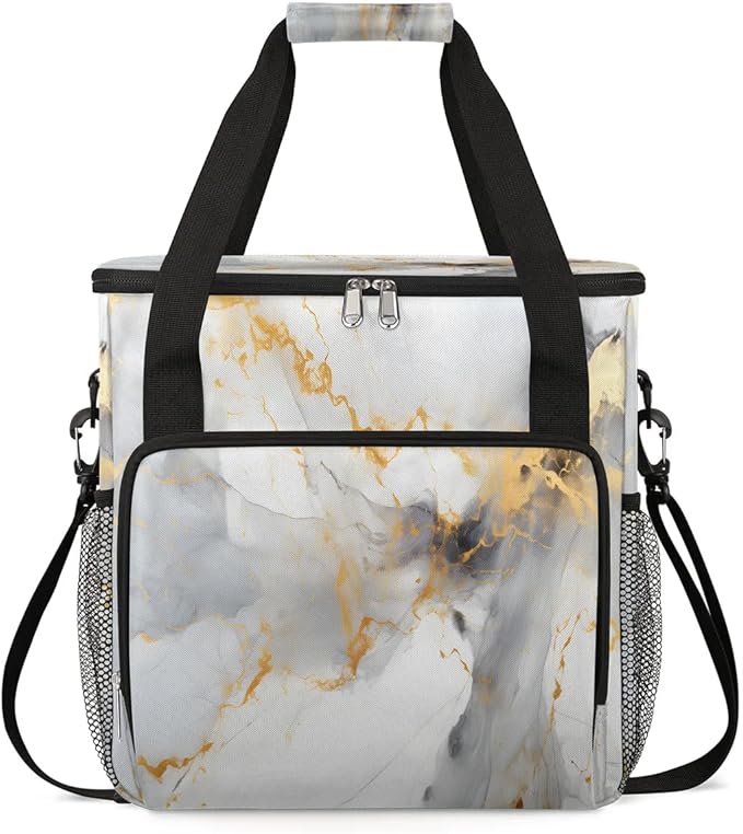 Patterns Classic Marble Coffee Maker Travel Bag for K-Mini or K-Mini Plus Single Serve Coffee Brewer Portable Storage Tote Case for Tarvel