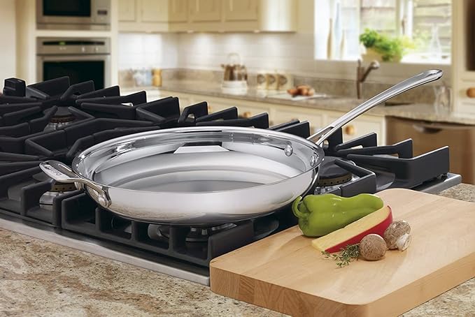 Cuisinart Contour Stainless 13-Piece Cookware Set with 12-Inch Open Skillet Helper Handle