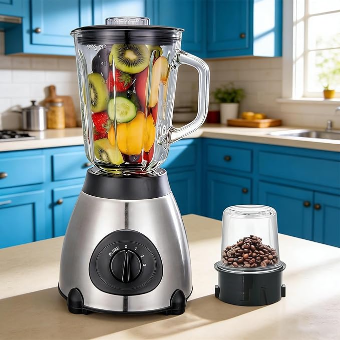 Blender For Smoothies -18.5 * 38cm Countertop Blenders To-go Cup | Food Processor Seasoning Maker | Food Blender | Ice Crushing Fruits Self-Cleaning Speed Adjustable