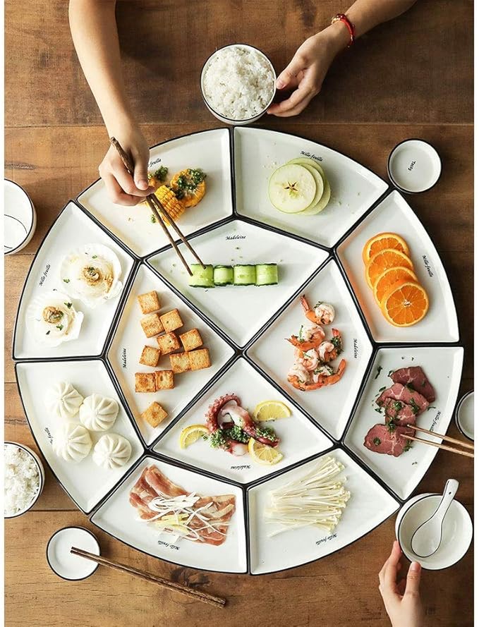 Elegant Dinnerware Set Dinner Plates Bowls Set Luxurious Dinnerware Full Service Set Bpa-Free Dishwasher Safe Best For Indoor And Outdoor Party