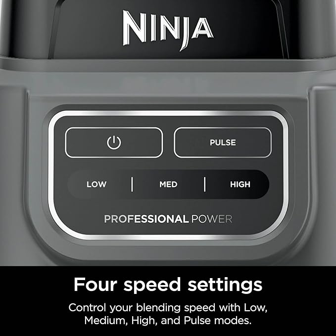 Ninja Professional 72 Oz Countertop Blender with 1000-Watt Base and Total Crushing Technology for-Smoothies Ice and Frozen Fruit Black (Renewed)